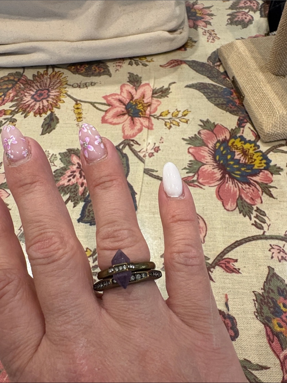 Chloe + Isabel Purple Stone Layered Ring Set